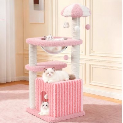 Eco-Friendly Cat Tree Cute Durable Wear-Resistant Climbing Sisal Cat Tree Cat Playing