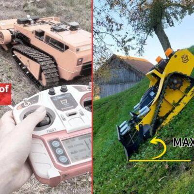Vigorun Tech VTLM800 Remote Control Crawler Lawn Mower 60° Slope Climbing Rubber Track EPA Euro 5 Compliant for Sale photo-2