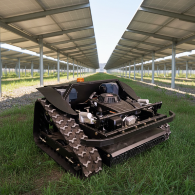 Under-panel Farms Gasoline Cordless Crawler Tank Lawn Mower with Remote Control 600MM Cutting Width for Sale