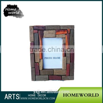 retro colorful wood twig handmade alterable girl pictures photo frame