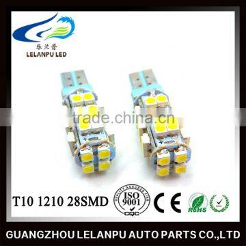 Super bright T10 canbus car led light T10 canbus 1210 28SMD auto led light