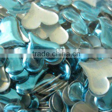 Rhinestuds Hot Fix Heart Loose Rhinestones Craft Repair Ocean Blue