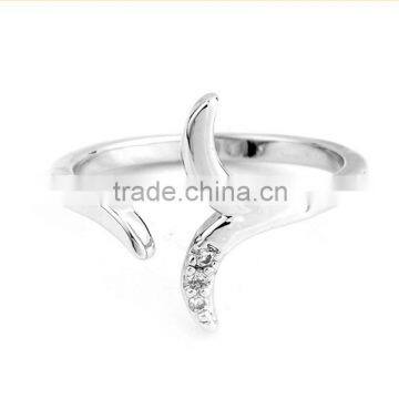 Classical 14k Rose Gold Plated Silver Plated Diamond Sprout Wedding Engagement Ring Most Popular photo-2