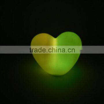 Plastic Romantic Heart Shape LED Night Light Color Changing Led Night Light