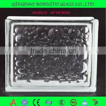 Colored Water Bubble Glass Block Decorative Clear Pattern Glass Brick