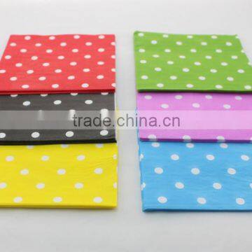 Party Supplies Printed Folding Assorted Color Napkin Paper Napkin