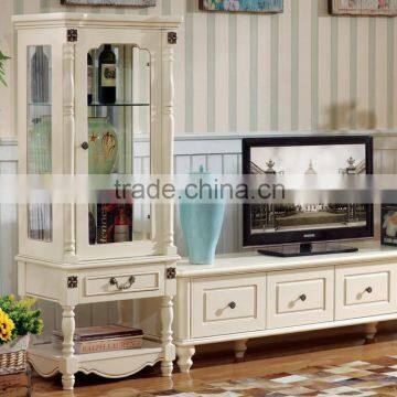 Guangdong european white tv cabinet latest desidn tv stand AET-8601