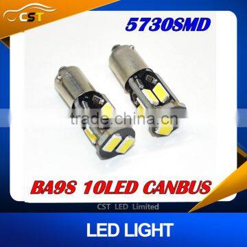 2015 new product BA9S CANBUS 10SMD 5630 5730 LED car Interior Bulbs Wedge Lamp Car Indicators Light