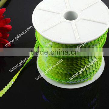 Colorful Line Sequins For Costume 4mm Green Color China