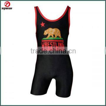 California flag Wrestling Bodywear Singlet Underwear