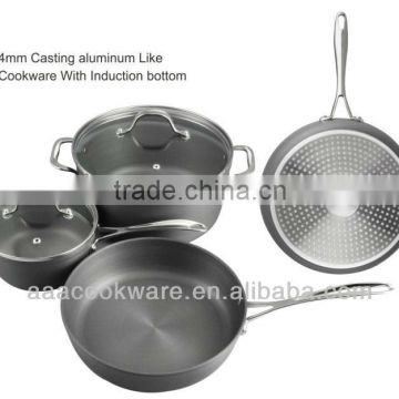 5Pcs High Quality 4mm casting aluminum Cookware set