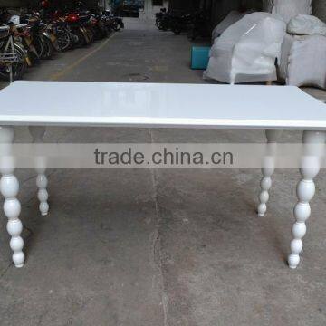 Pure white unique legs table for wedding party XYN373