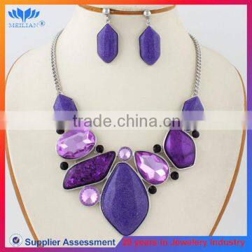 Yiwu Factory Fashion Purple Color cheap jewelry sets