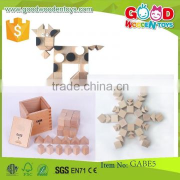 continued selling kids learning toys cubes & triangular prisms OEM gabe creative toys