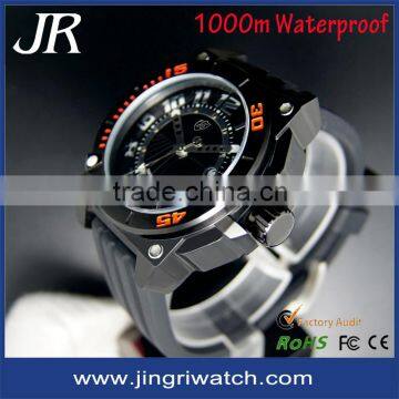 2015 fashion dive watch 1000m waterproof silicone men watch