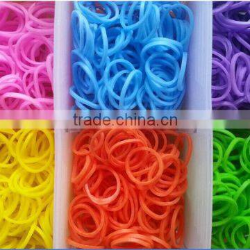 Wow!!!Cheapeast 2014 Newest Various of Colors Loom Bands Kit, Wholesale Ecofriendly Rubber Loom Bands Bracelet Kit in Bulk!!!