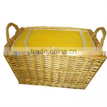 2013 new style rectangular willow basket with cooler