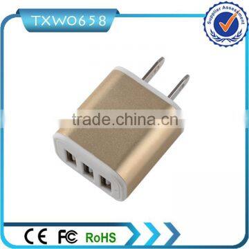 3.1A 3 USB USA Wall Charger For iPhone 6S/7