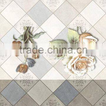 Ceramic Tiles With Gold Flower Design photo-2