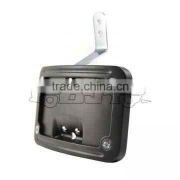 BJ-LPL-388 Aluminum Gloss black curved license plate frame bracket