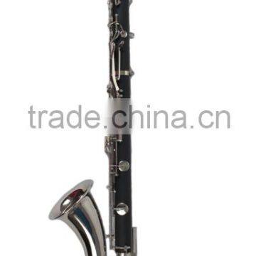 Professional Low E bass clarinet hard rubber body nickel plated keys