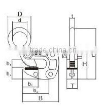 1T to 3T HLC-B Type Steel Horizontal Lifting Clamps photo-2