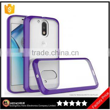 Clear Plastic bumper acrylic case for MOTO G4 plus top popular tpu thin cell phone case Cover For Motorola G4 Plus