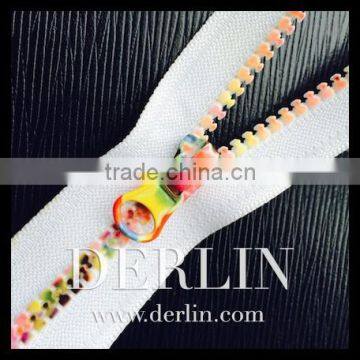 Oxy Painting Colourful Rainbow Fancy Plastic Resin Vislon Delrin Zipper photo-3