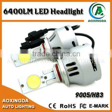 2014 the newest and most reliable car LED headlight 6400LM 9005