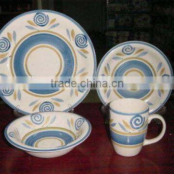 18 pcs coupe shape porcelain dinnerware set simple design