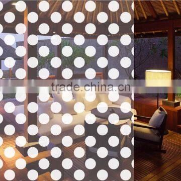 PET 7mm White Dot Decorative Glass Wallpaper Similar to 3M Window Film