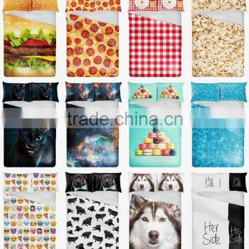 Brand New High Quality Custom 3D Print Silk Luxury Bedding Set