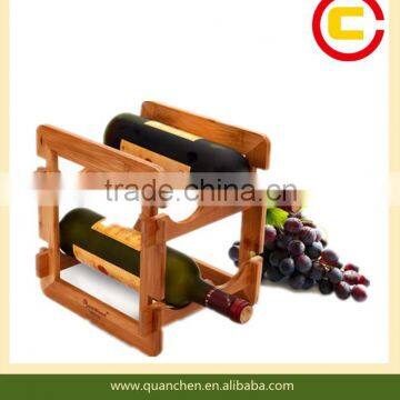 Simple bamboo wine rack for home