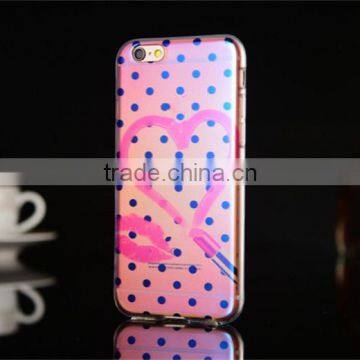 Heart Design Fashion Soft Ultra Thin Tpu Blue Light Case for Iphone 6s 4.7 photo-5