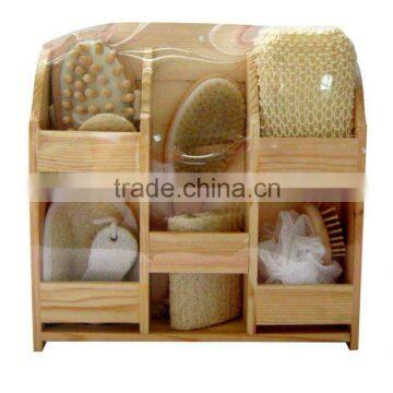 9 pcs wooden bathroom set gift packing