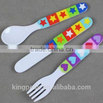 2015 Best Selling Kids First Cutlery Set/Plastic spoon fork knife cutlery set/Plastic cutlery set/best christmas gift