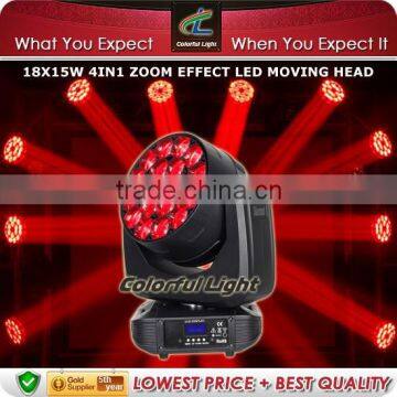 4in1 RGBW LED zoom moving head / RGBW LED zoom moving head lights / 18pcs 15W LED moving head wash