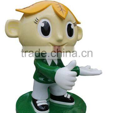 fiberglass sculpture cartoon little boy statue