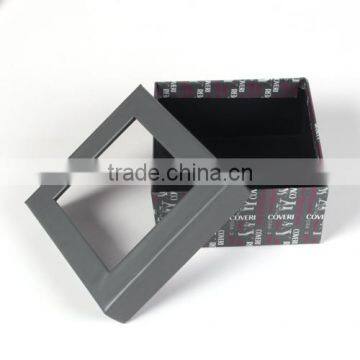 Sinicline Custom Made Paper Gift Box With Clear PVC Windows photo-2