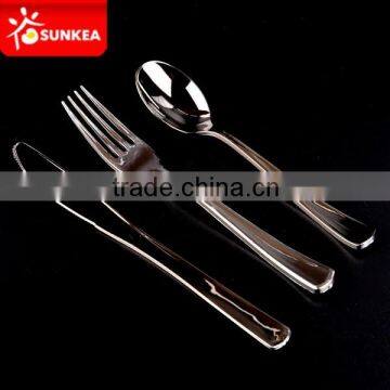 Electric Plating Plastic Disposable Cutlery Tableware for Restaurants