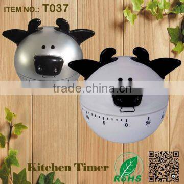 China stainless steel pig shape mechanical kitchen Timer