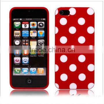 Polka Dots Grip TPU Case Gel Cheaper Mobile Phone Case Cover for IPHONE 5C