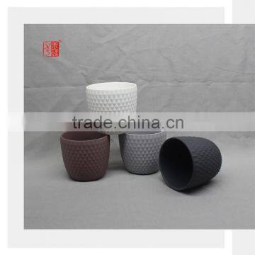 Round Shape Mini Color Clay Ceramic Garden Flower Pot