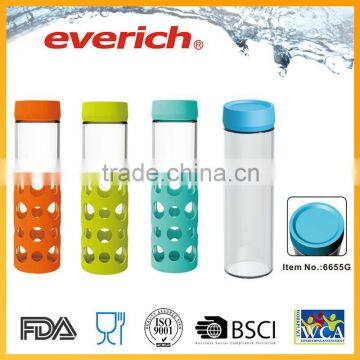 Wholesale Tritan BPA Free portable glass water bottle