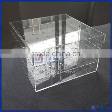 Acrylic material flower arrangement box 16pcs rose package display case acrylic rectanglar flower vases