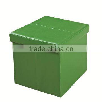 Leather folding storage ottoman pouf FD-K341