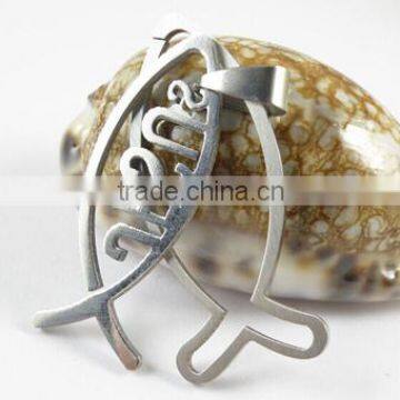 2014 hot sell top quality jewelry pendant tags with fish bone