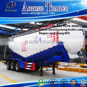 high quality v shape 60m3 bulk cement tank semi trailer / dry powder tanker trailer for sale