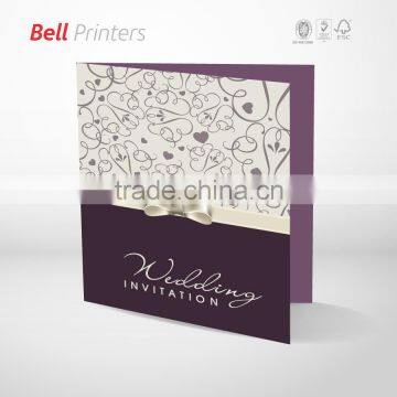 Luxury wedding card invitation printing China from India