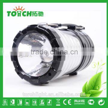 New Product Promotion Solar Rechargeable LED Lantern Flashlight Camping Light With 3w Flashlight Outdoor Camping Lamp photo-6